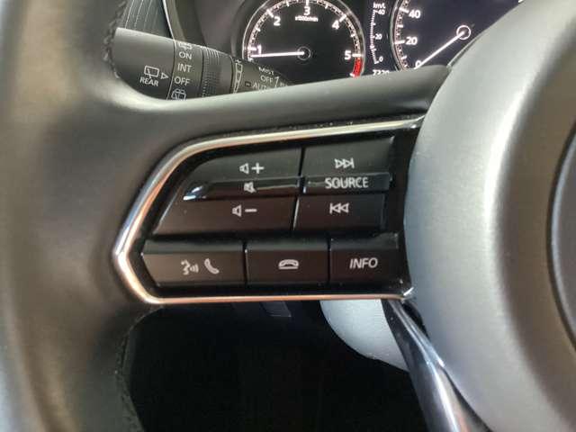 運転席左部のスイッチで音量操作や電話操作が可能です。