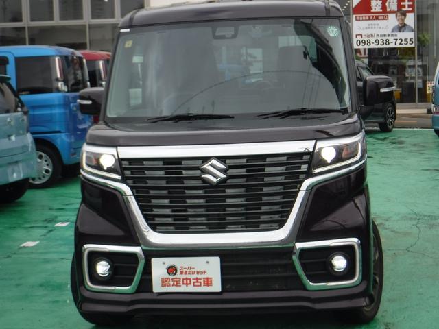 スペーシアカスタム ハイブリッドXS ワンオーナー・整備記録・プッシュスタート・マイルドHYBRID・左右パワースライドドア・フルセグTVナビ・Bluetoothオーディオ・スズキドライブレコーダー・レザー調シートカバー(2枚目)