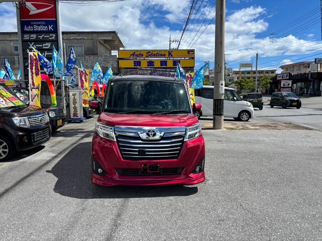 ルーミー カスタムＧ　Ｓ　両側パワースライドドア　バックカメラ　ＴＶ　キーレスエントリー　スマートキー　フルフラット　ウォークスルー　ＬＥＤヘッドライト