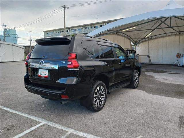 ランドクルーザープラド TX Lパッケージ 革シート サンルーフ 4WD フルセグ メモリーナビ DVD再生 ミュージックプレイヤー接続可 バックカメラ 衝突被害軽減システム ETC LEDヘッドランプ 乗車定員7人 3列シート(5枚目)