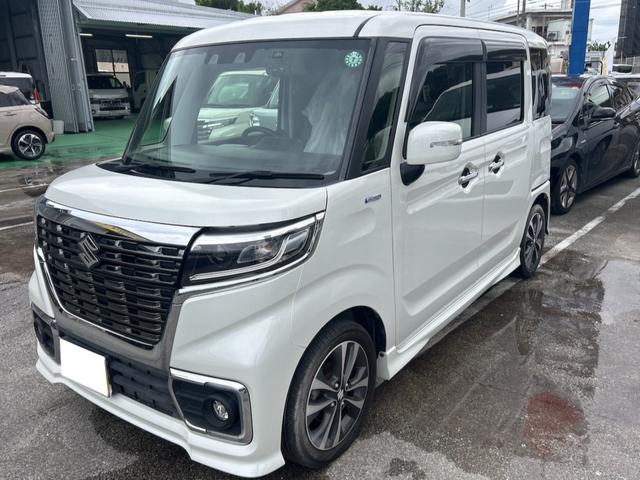 スペーシアカスタム ハイブリッドXS 7型TVナビ/Bカメラ/前後ドラレコ/両側電動SD/衝突軽減システム/クルコン/ハーフレザーシート/LEDフォグ/LEDヘッドライト/天井サーキュレーター/本革巻ハンドル/シートバックテーブル(3枚目)