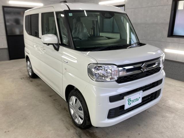 スペーシア ハイブリッドX 純正9インチTVナビ 左右オートスライドドア 360度カメラ LKAS スマートキー LED BT接続 禁煙 電格ミラー シートヒーター フルオートエアコン 衝突安全ボディ オートライト ベンチシート(4枚目)