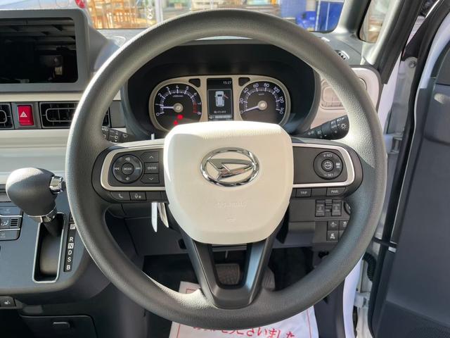 ムーヴキャンバス ストライプスＧターボ　ＬＥＤヘッドライト　オートライト　　両側パワースライドドア　衝突軽減　レーンサポート　シートヒーター　スマートキー　プッシュスタート（21枚目）