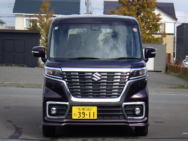 スペーシアカスタム ハイブリッドＸＳ　４ＷＤ車　スマキー　ソナー　キーレスエントリー　アイドルストップ　オートハイビーム　シートＨ　フルフラットシート　ＬＥＤヘッドライト　衝撃安全ボディー　オートライト　オートエアコン　ベンチシート　ＰＳ（2枚目）