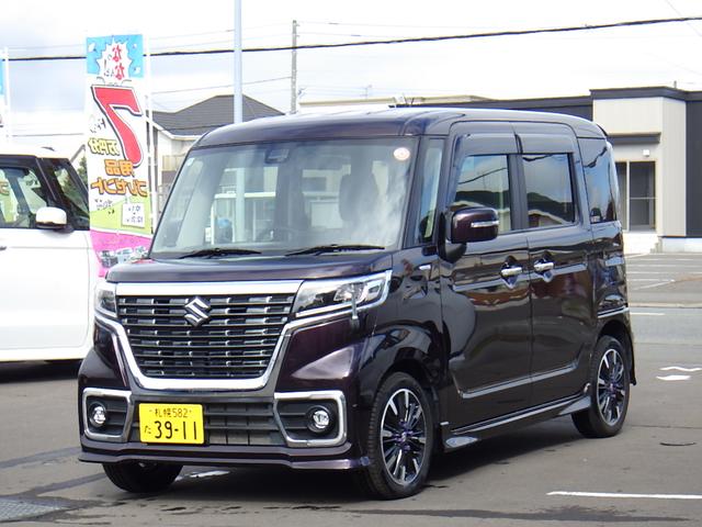 スペーシアカスタム ハイブリッドＸＳ　４ＷＤ車　スマキー　ソナー　キーレスエントリー　アイドルストップ　オートハイビーム　シートＨ　フルフラットシート　ＬＥＤヘッドライト　衝撃安全ボディー　オートライト　オートエアコン　ベンチシート　ＰＳ（3枚目）