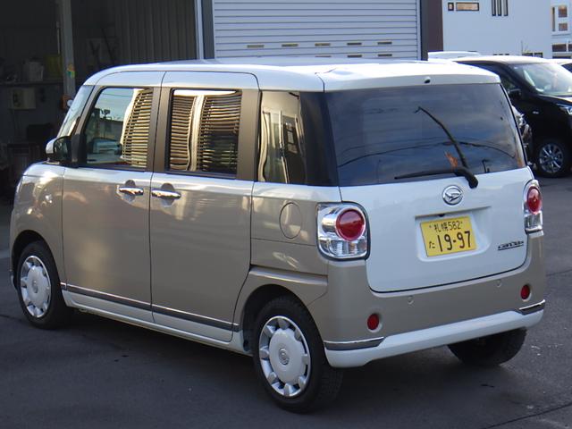 ムーヴキャンバス ＧメイクアップＶＳ　ＳＡＩＩＩ　パノラミックビューモニター　オートハイビーム　ＬＥＤヘッドランプ　オートライト　寒冷地仕様　衝突被害軽減システム　エアコン　キーフリーシステム　セキュリティアラーム　シートヒーター　スマートキー（7枚目）