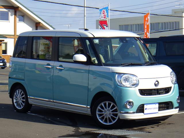 ムーヴキャンバス Ｘメイクアップ　ＳＡＩＩ　横滑り防止　リモコンキー　寒冷地仕様　オートエアコン　４ＷＤ　スマートキー　アイドリングストップ　オートライト　ベンチシート　軽減ブレーキ（2枚目）