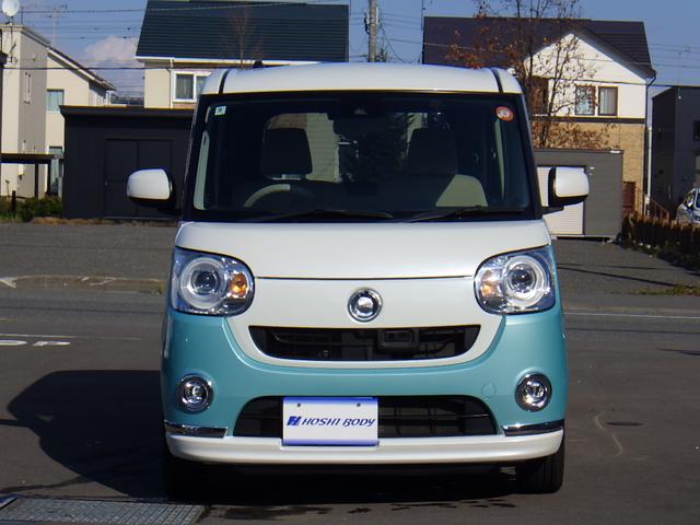 ムーヴキャンバス Ｘメイクアップ　ＳＡＩＩ　横滑り防止　リモコンキー　寒冷地仕様　オートエアコン　４ＷＤ　スマートキー　アイドリングストップ　オートライト　ベンチシート　軽減ブレーキ（3枚目）