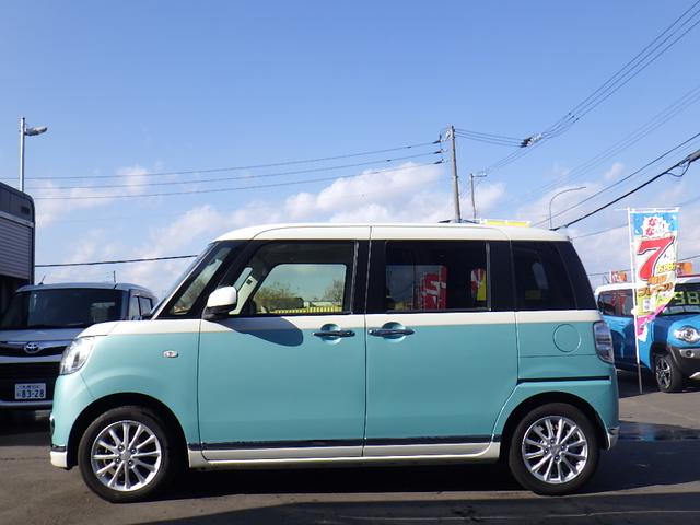 ムーヴキャンバス Ｘメイクアップ　ＳＡＩＩ　横滑り防止　リモコンキー　寒冷地仕様　オートエアコン　４ＷＤ　スマートキー　アイドリングストップ　オートライト　ベンチシート　軽減ブレーキ（5枚目）