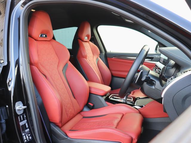 X4 M コンペティション S58B30Aツインターボ LCIモデル カーボンパッケージ サキールオレンジメリノレザー グロスレッドブレーキキャリパー Vスポーク765Mアルミ(グロスブラックペイント) 第三者機関検査済み(15枚目)