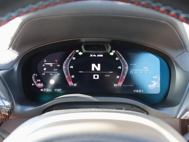 X4 M コンペティション S58B30Aツインターボ LCIモデル カーボンパッケージ サキールオレンジメリノレザー グロスレッドブレーキキャリパー Vスポーク765Mアルミ(グロスブラックペイント) 第三者機関検査済み(37枚目)