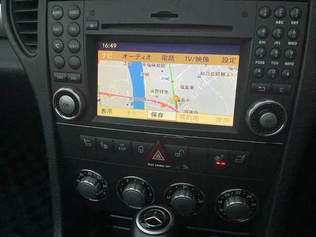 SLK SLK200コンプレッサー 後期モデル・禁煙車・純正HDDナビ・Bluetooth・黒革メモリーパワーシート左右・エアースカー(10枚目)