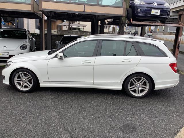 Cクラスステーションワゴン C200ブルーエフィシェンシーワゴンアバンG 禁煙車・後期モデル・AMGスポーツPKG純正ナビTVフルセグ・バックモニター・Bluetooth・メモリーパワーシート前席・電動ランバーサポート・パドルシフト・クルーズコントロール・電動チルトハンドル(5枚目)