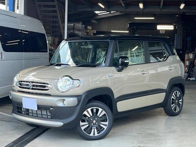 クロスビー ハイブリッドMZ ブラウンアクセントパッケージ装着車 全方位カメラ LEDヘッドライト コーナーセンサー レーンキープアシスト 衝突被害軽減ブレーキ スマートキー USB 純正AW (ベージュブラック)(5枚目)