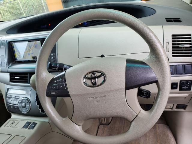 エスティマハイブリッド Ｘ　両側電動スライド　キーレス　フルセグ　ナビ＆ＴＶ　１７アルミホイール　乗車定員８人　エアバッグ　オートマ　フル装備　助手席エアバッグ　ＨＩＤヘッドライト　ＥＴＣ　バックカメラ　スマートキー（7枚目）