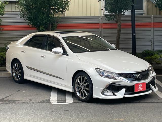 マークX ワンオーナー モデリスタエアロ サンルーフ パナソニックELフローティングナビ フルセグTV バックカメラ ETC 前後ドライブレコーダー 追従クルーズコントロール 衝突被害軽減ブレーキ レーンキープ(15枚目)