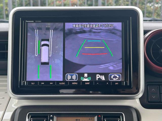 スペーシア ハイブリッドX ドライブレコーダー ETC 全周囲カメラ 両側電動スライドドア ナビ TV クリアランスソナー レーンアシスト 衝突被害軽減システム オートライト スマートキー アイドリングストップ 電動格納ミラー(6枚目)