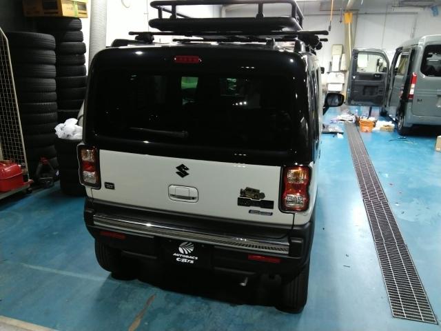 ハスラー タフワイルドターボ　キーレス　フルセグ　ナビ＆ＴＶ　１５アルミホイール　アイドリングストップ　エアバッグ　オートマ　フル装備　助手席エアバッグ　衝突被害軽減システム　ＥＴＣ　バックカメラ　スマートキー　シートヒーター（3枚目）