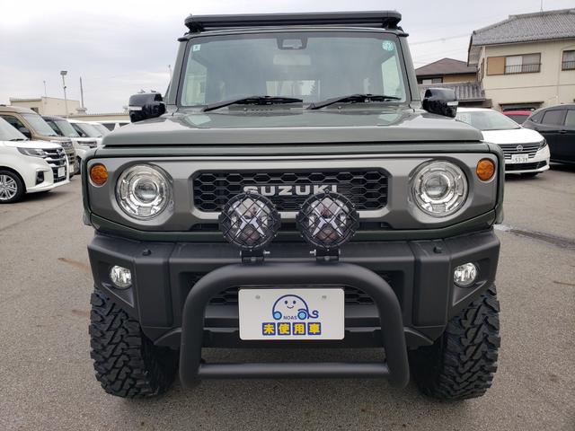 ジムニー XC 登録済未使用車 ジーアイギアオフロード ブルバー LEDオフロード サイドステップ ワイドオーバーフェンダー リアラダー ルーフラック スペアタイヤハードカバー 3インチリフトアップキット(5枚目)