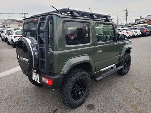 ジムニー XC 登録済未使用車 ジーアイギアオフロード ブルバー LEDオフロード サイドステップ ワイドオーバーフェンダー リアラダー ルーフラック スペアタイヤハードカバー 3インチリフトアップキット(9枚目)