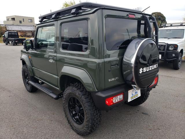 ジムニー XC 登録済未使用車 ジーアイギアオフロード ブルバー LEDオフロード サイドステップ ワイドオーバーフェンダー リアラダー ルーフラック スペアタイヤハードカバー 3インチリフトアップキット(13枚目)