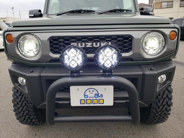 ジムニー XC 登録済未使用車 ジーアイギアオフロード ブルバー LEDオフロード サイドステップ ワイドオーバーフェンダー リアラダー ルーフラック スペアタイヤハードカバー 3インチリフトアップキット(16枚目)