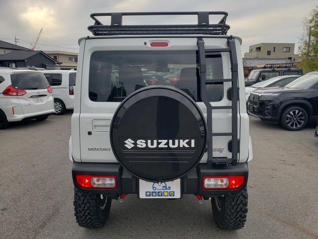 ジムニー XC ジーアイギアオフロード グリルガード LEDフォグ サイドステップ ワイドオーバーフェンダー リアラダー ルーフラック スペアタイヤハードカバー シートカバー 3インチリフトアップ 15インチアルミ(10枚目)