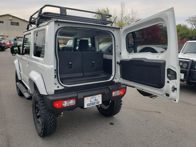 ジムニー XC ジーアイギアオフロード グリルガード LEDフォグ サイドステップ ワイドオーバーフェンダー リアラダー ルーフラック スペアタイヤハードカバー シートカバー 3インチリフトアップ 15インチアルミ(11枚目)