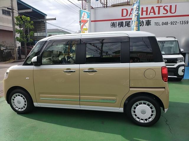 ムーヴキャンバス ストライプスG 純正10インチナビ&連動ドラレコ 前席シートヒーター 両側電動スライドドア スマートキー LEDヘッドライト 電動格納ミラー 衝突安全ボディ オートエアコン LEDフォグ ETC2.0(5枚目)