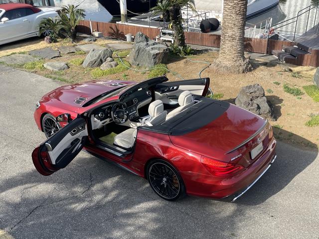 ＳＬ 　ＡＭＧ　ＳＬ６３ファイナル　　ＮＡＶＩ　．ＡＥＲＯ　ＩＳＴＯＰ　：整備記録　カーボン　　Ｓ：ＧＴフロントグリル　ベージュレザー（9枚目）