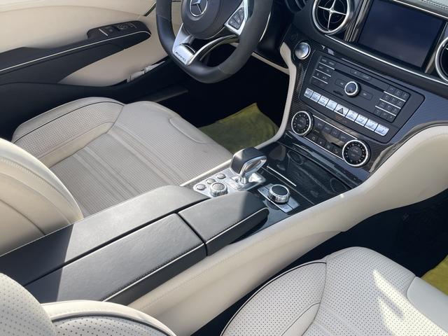 ＳＬ 　ＡＭＧ　ＳＬ６３ファイナル　　ＮＡＶＩ　．ＡＥＲＯ　ＩＳＴＯＰ　：整備記録　カーボン　　Ｓ：ＧＴフロントグリル　ベージュレザー（13枚目）