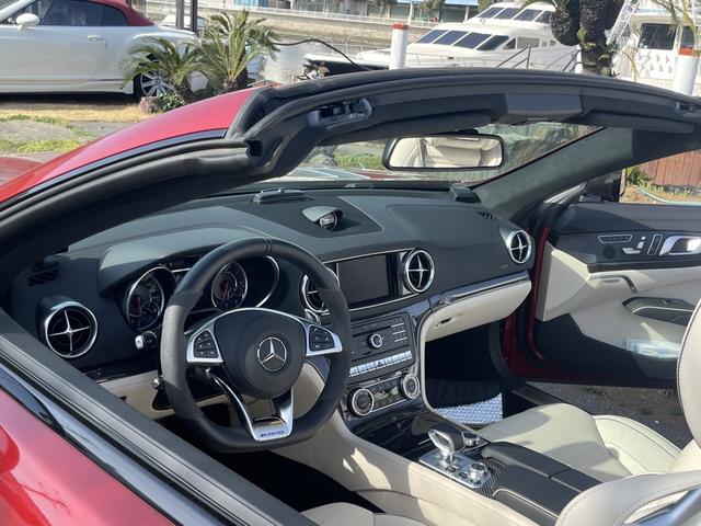 ＳＬ 　ＡＭＧ　ＳＬ６３ファイナル　　ＮＡＶＩ　．ＡＥＲＯ　ＩＳＴＯＰ　：整備記録　カーボン　　Ｓ：ＧＴフロントグリル　ベージュレザー（18枚目）
