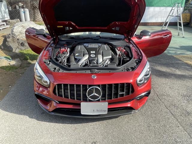 ＳＬ 　ＡＭＧ　ＳＬ６３ファイナル　　ＮＡＶＩ　．ＡＥＲＯ　ＩＳＴＯＰ　：整備記録　カーボン　　Ｓ：ＧＴフロントグリル　ベージュレザー（42枚目）
