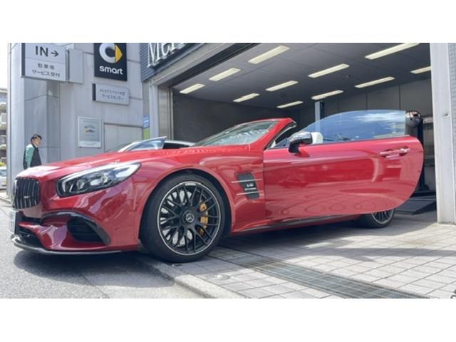 ＳＬ 　ＡＭＧ　ＳＬ６３ファイナル　　ＮＡＶＩ　．ＡＥＲＯ　ＩＳＴＯＰ　：整備記録　カーボン　　Ｓ：ＧＴフロントグリル　ベージュレザー（80枚目）