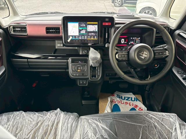 スペーシアカスタム ハイブリッドXS 純正9インチナビ 全方位カメラ ETC スズキコネクト通信機 電動パーキング アダプティブクルーズコントロール ハンドルヒーター シートヒーター 両側パワースライドドア リモコンキー2個(24枚目)