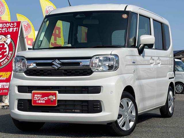 スペーシア ハイブリッドＸ　全周囲カメラ　両側電動スライドドア　ナビ　ＴＶ　クリアランスソナー　衝突被害軽減システム　オートライト　ＬＥＤヘッドランプ　スマートキー　アイドリングストップ　電動格納ミラー　シートヒーター（5枚目）