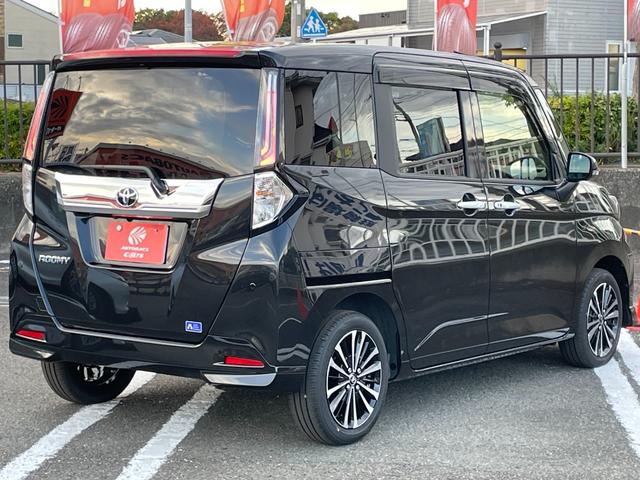 ルーミー カスタムG-T ワンオーナー 全周囲カメラ TV 両側電動スライドドア クリアランスソナー 追従クルーズコントロール 衝突被害軽減システム アルミホイール オートライト LEDヘッドランプ スマートキー 電格ミラー(18枚目)