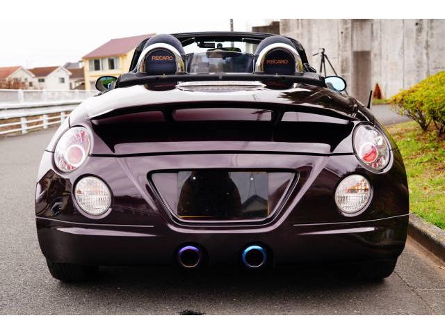 コペン アルティメットエディションＩＩ　テイクオフエアロ　エアロボンネット　トランクスポイラー　ブラックアウトヘッドライト　車高調　レカロシート（32枚目）