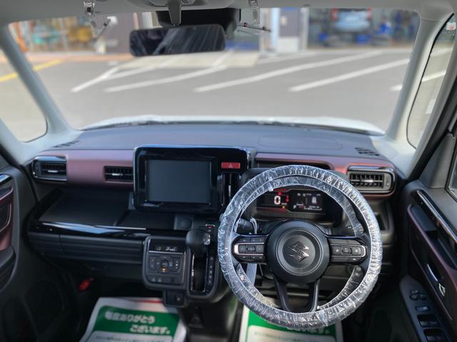 スペーシアカスタム ハイブリッドＧＳ　届出済未使用車　横滑り防止装置　禁煙車　パワステ　ＡＢＳ　前席シートヒーター　オートエアコン　盗難防止装置　レーンキープアシスト　電動格納ミラー　アイドリングストップ　オートライト　ベンチシート（7枚目）