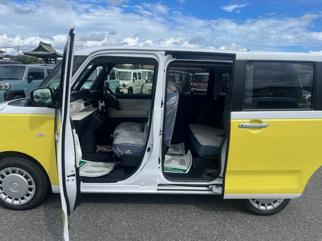 ムーヴキャンバス ストライプスX 衝突被害軽減ブレーキ 横滑り防止機能 禁煙車 コーナーセンサー エアコン 衝突安全ボディ オートハイビーム オートライト ベンチシート パワーウインドウ 盗難防止システム パワーステアリング ABS(8枚目)