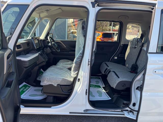 スペーシア ハイブリッドX 運転席エアバッグ デュアルセンサーブレーキ LKAS サイドエアバッグ 運転席助手席エアバッグ 前席シートヒーター LED フルフラットシート ESP スマートキー リモコンキー ベンチシート ABS(8枚目)