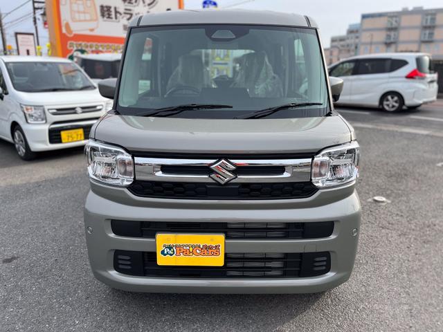 スペーシア ハイブリッドＧ　届出済未使用車　衝突軽減ブレーキ　禁煙車　キーレススタートシステム　フルフラット　パワーステアリング　フロントベンチシート　低速時衝突軽減ブレーキ　アイドリングＳ　オートＬＥＤ　パーキングセンサー（7枚目）