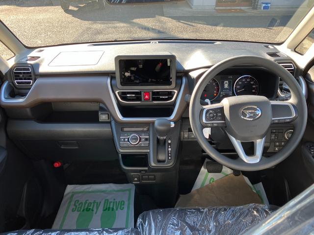 ムーヴ Ｇ　届出済未使用車　バックカメラ　両側スライド・片側電動　クリアランスソナー　衝突被害軽減システム　オートライト　ＬＥＤヘッドランプ　スマートキー　アイドリングストップ　電動格納ミラー　ベンチシート（2枚目）