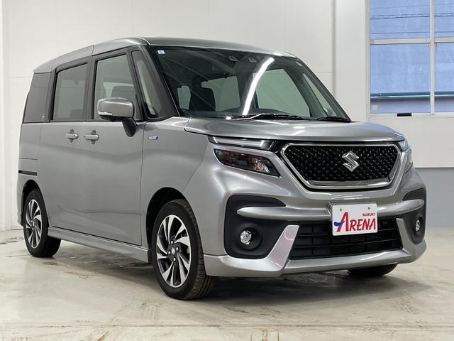 ソリオバンディット ハイブリッドＭＶ　４ＷＤ　スズキセーフティーサポート　純正ナビ　フルセグＴＶ　ＣＤ　ＤＶＤ再生　Ｂｌｕｅｔｏｏｔｈ接続　ＥＴＣ　ドラレコ　両側電動スライドドア　１５インチＡＷ　クルーズコントロール　プッシュスタート（3枚目）