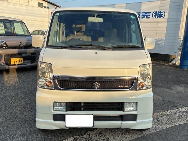 エブリイワゴン レザーセレクション　フルタイム４ＷＤ　ターボ　ナビ　両側パワースライドドア　後席左側オートステップ　フルオートエアコン　社外アルミホイール（2枚目）