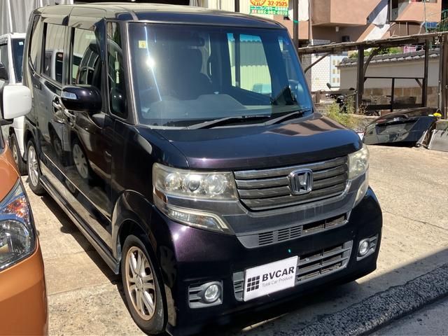 Ｎ－ＢＯＸカスタム Ｇ・Ｌパッケージ　ＥＴＣ　両側スライド・片側電動　ナビ　ＴＶ　オートライト　ＨＩＤ　スマートキー　アイドリングストップ　電動格納ミラー　ベンチシート　ＣＶＴ　盗難防止システム　ＡＢＳ　ＥＳＣ（3枚目）