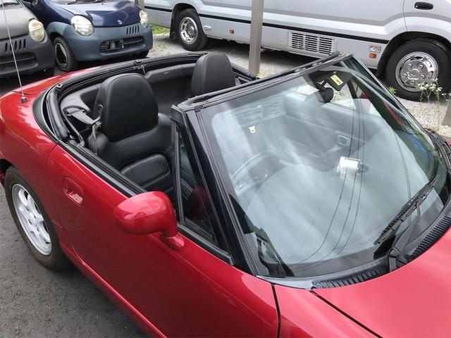 5MT CDオーディオ エアコン パワーウインドウ 2名乗り オープンカー アブレイズレッドパール2 全塗装済み AC新品修理済み 車検整備付(33枚目)