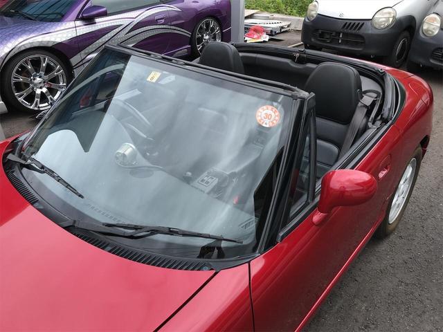 5MT CDオーディオ エアコン パワーウインドウ 2名乗り オープンカー アブレイズレッドパール2 全塗装済み AC新品修理済み 車検整備付(35枚目)
