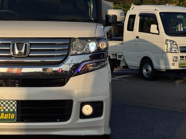 N-BOXカスタム G・Lパッケージ 禁煙車 社外ナビ TV Bカメラ Bluetooth ドラレコ パワースライドドア 車検整備付き(4枚目)