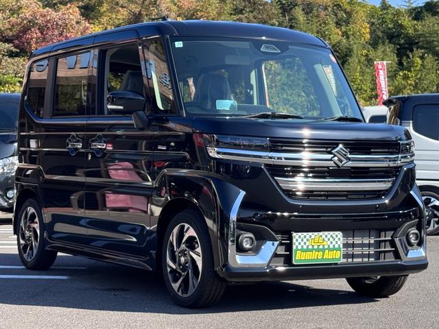 スペーシアカスタム ハイブリッドXS 届出済未使用車 衝突軽減ブレーキ 両側パワースライドドア LEDライト ハーフレザーシート シートヒーター オットマン ヘッドアップディスプレイ アダプティブクルーズコントロール(5枚目)